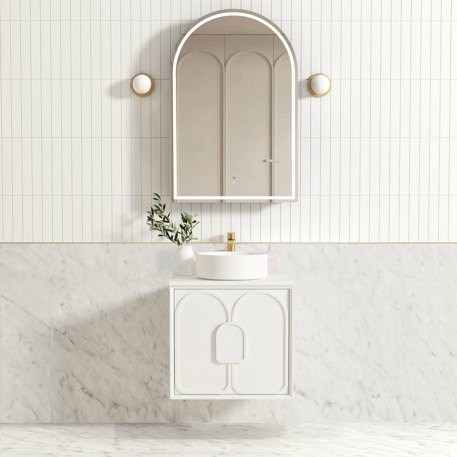 Laguna Mark II 600mm Matte White Wall Hung Vanity - Cabinet Only