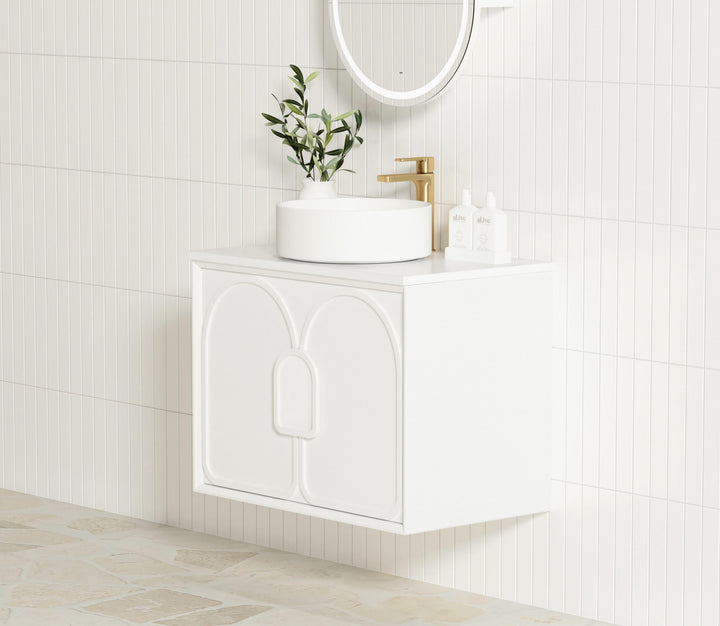 Laguna Mark II 600mm Matte White Wall Hung Vanity