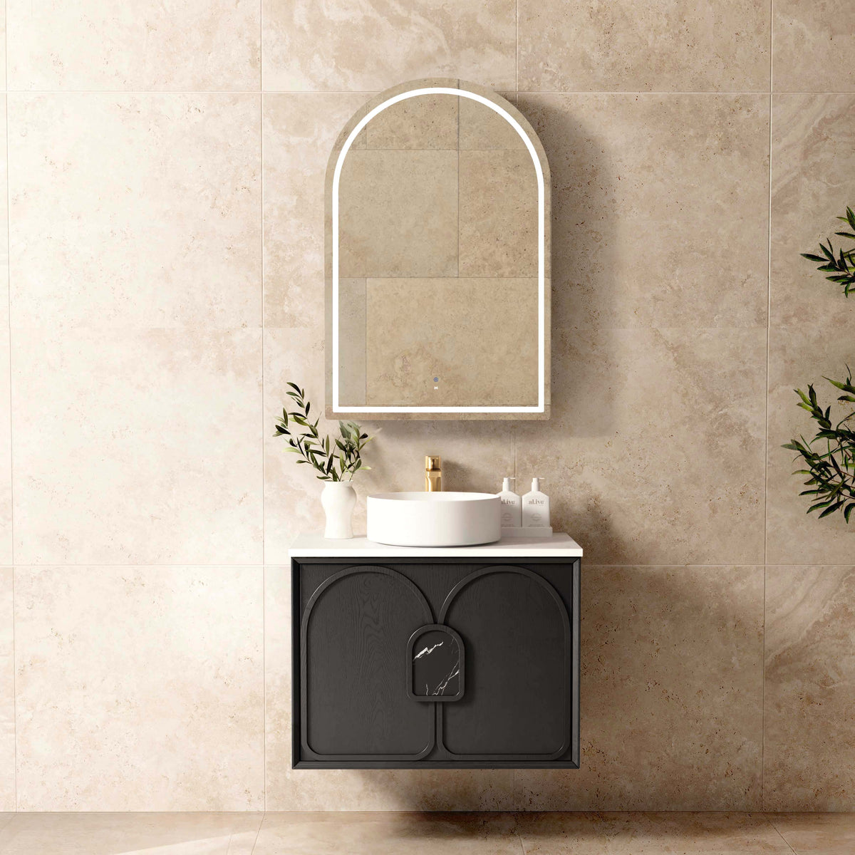 Laguna Mark II 750mm Black Oak Wall Hung Vanity - Cabinet Only