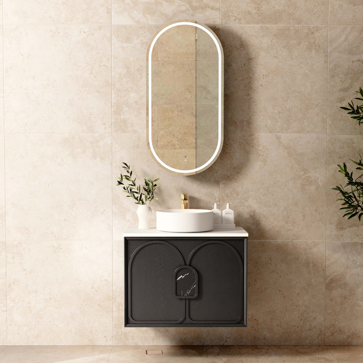 Laguna Mark II 750mm Black Oak Wall Hung Vanity