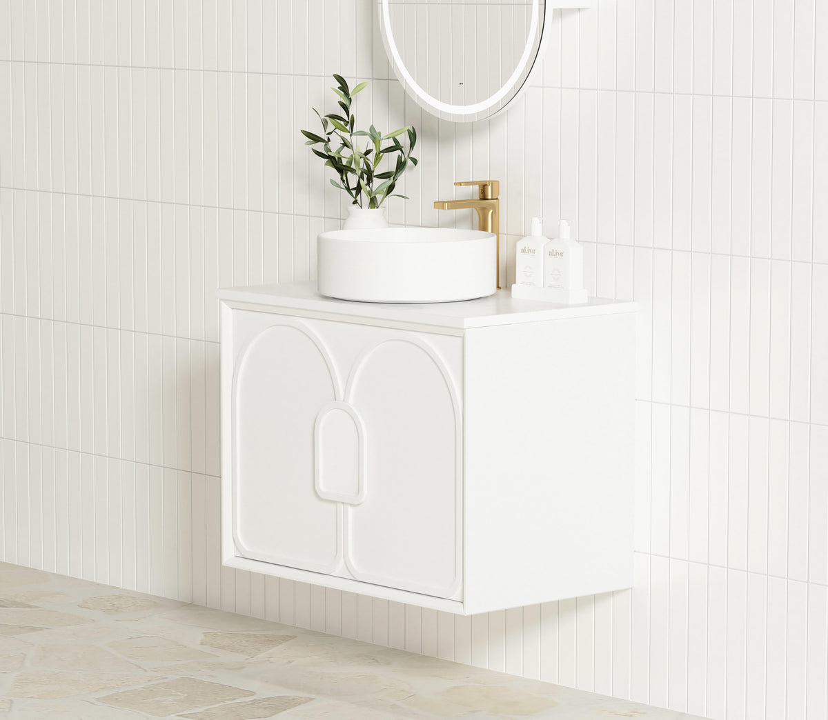 Laguna Mark II 750mm Matte White Wall Hung Vanity