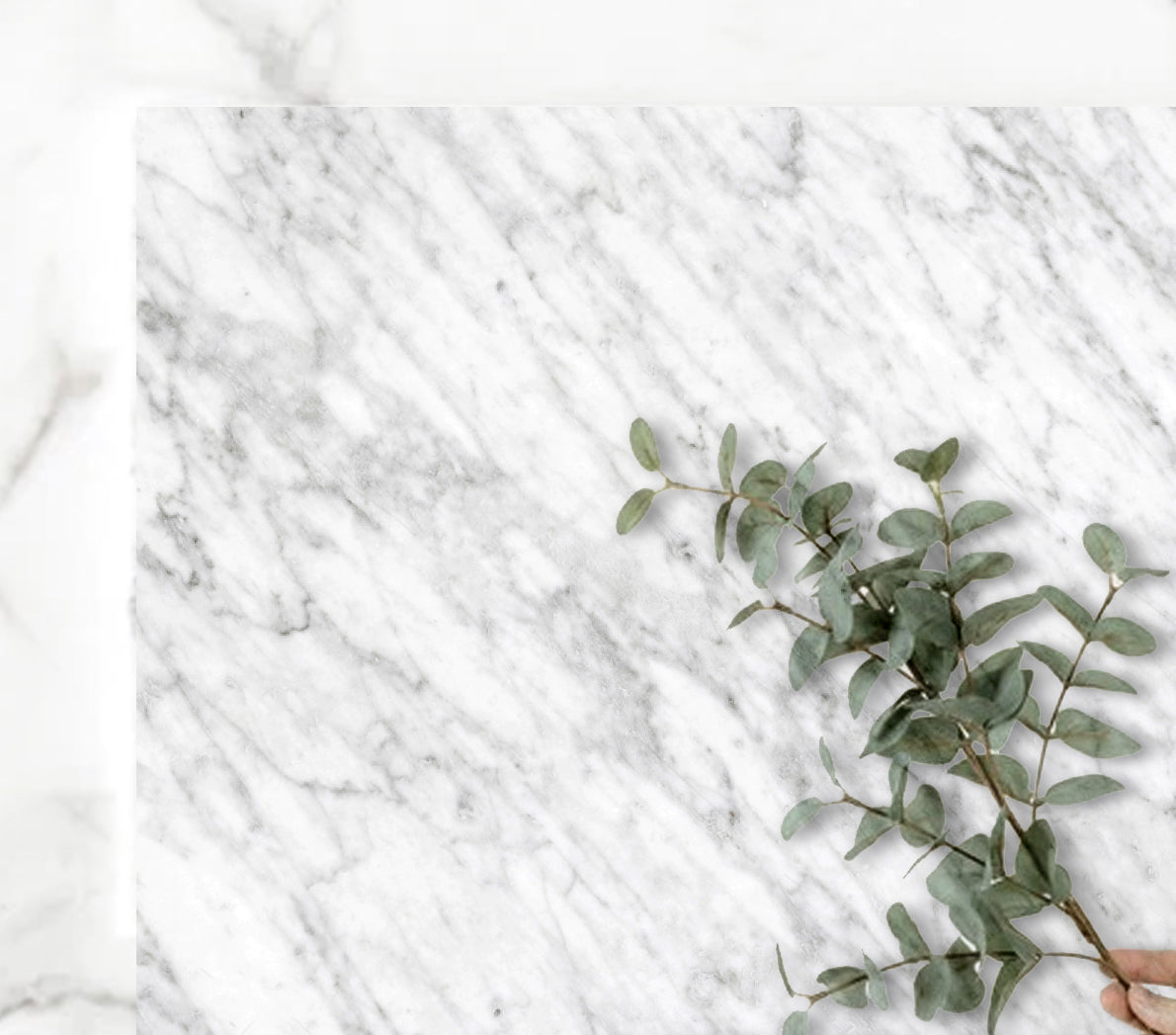 Byron Fluted 1800mm Woodland Oak Wall Hung Vanity - Under Mount Stone Top (Natural Carrara Marble)