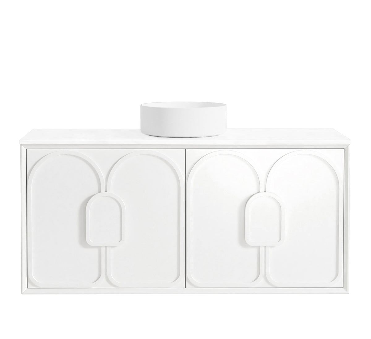 Laguna Mark II 1200mm Matte White Wall Hung Vanity - Ultra Delux Stone Top (Silica Free Matte White)