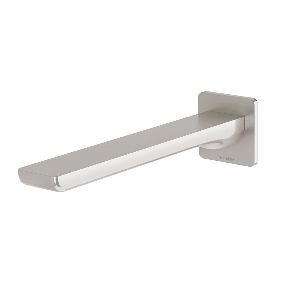 Gloss MKII Wall Basin / Bath Outlet 200mm - Brushed Nickel