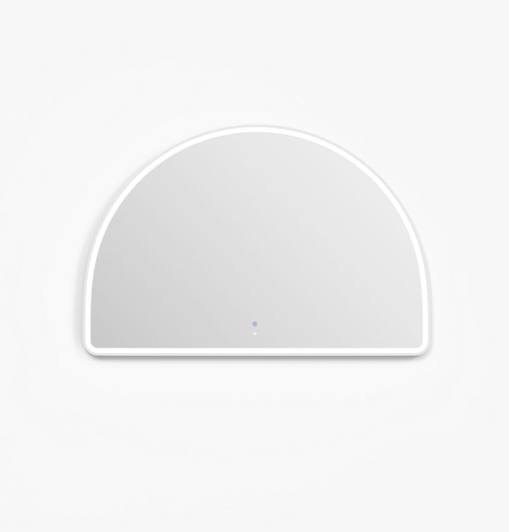 LED Moonlight Archie 800(H)x1200(W) White Metal Frame Mirror view 4