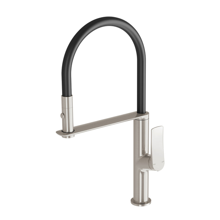 Kusabi Flexible Hose Sink Mixer 200mm - Lead Free - Brushed Nickel