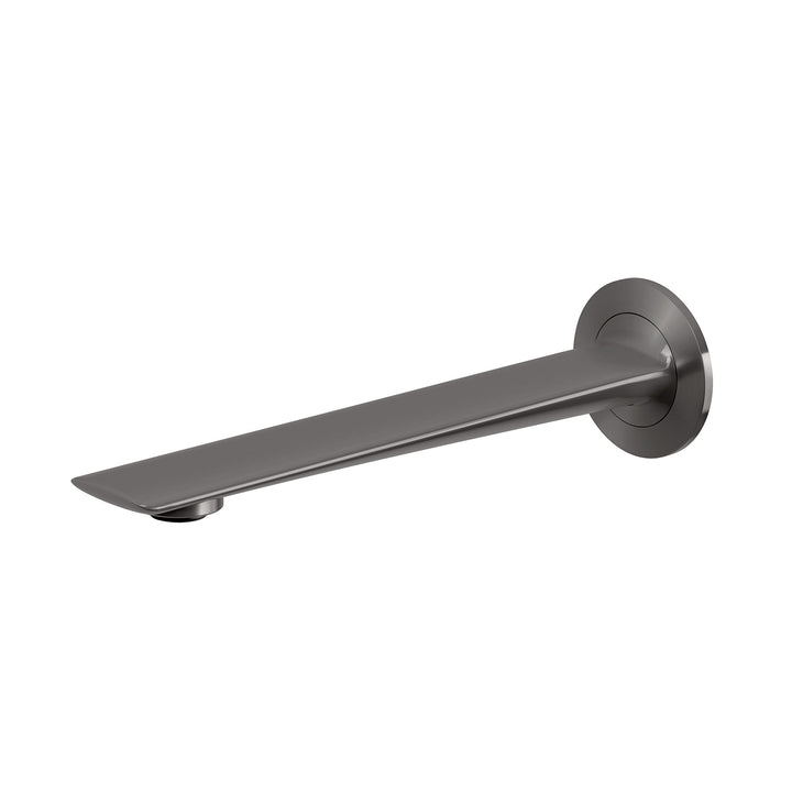 Kusabi Wall Basin / Bath Outlet 200mm - Lead Free - Brushed Carbon