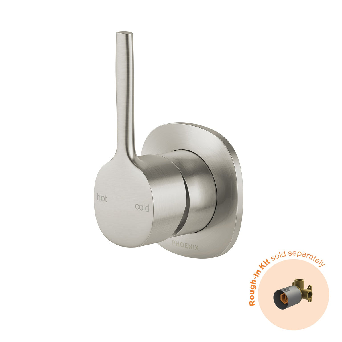 Vask SwitchMix Shower / Wall Mixer Pin Up (Fit-Off Kit Only) - Brushed Nickel