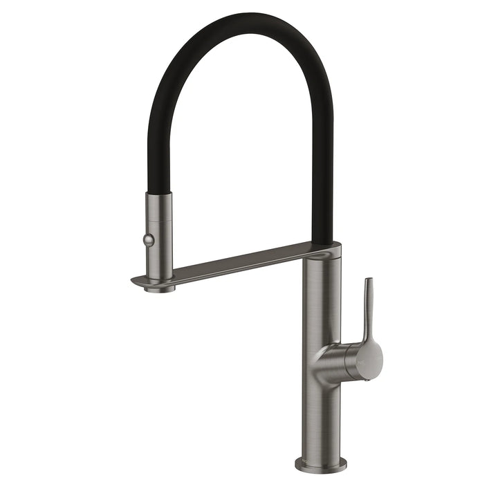 Vask Flexible Hose Sink Mixer 200mm - Brushed Carbon