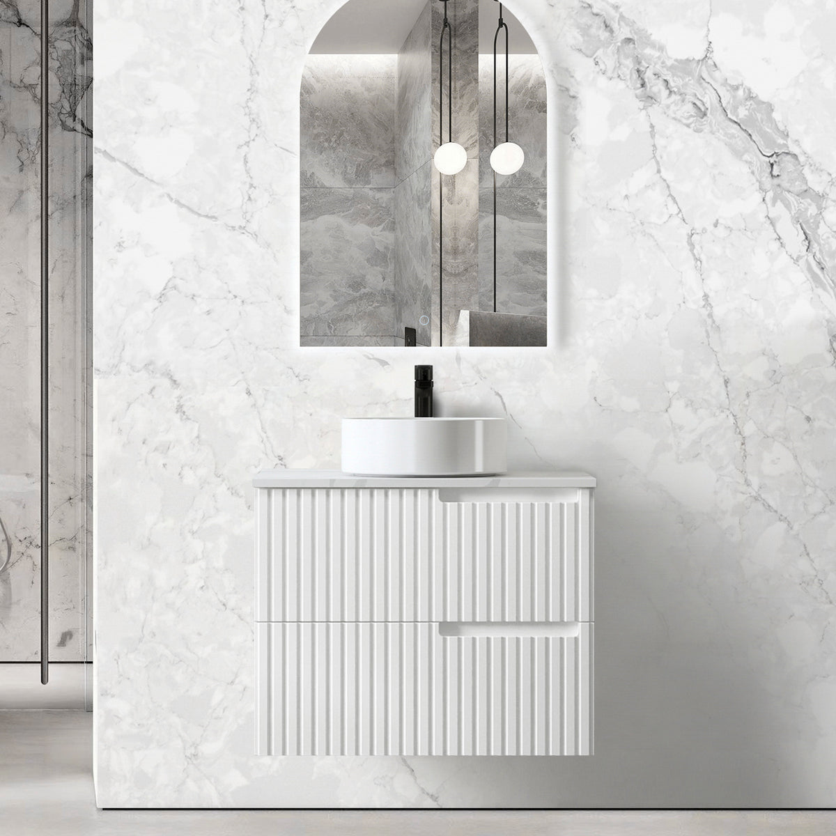 Noosa 900x450 White Shaving Cabinet - manufacturer image 1397_1.jpg