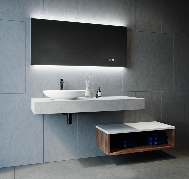 Miro LED Mirror with Bluetooth Speakers lifestyle view 3