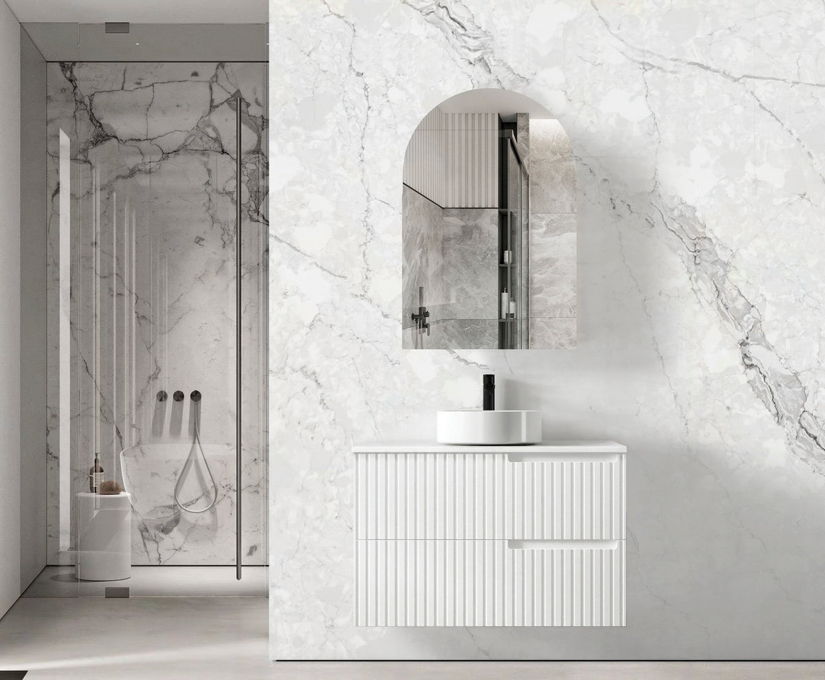 Noosa 900x450 White Shaving Cabinet - manufacturer image 1410_1.jpg