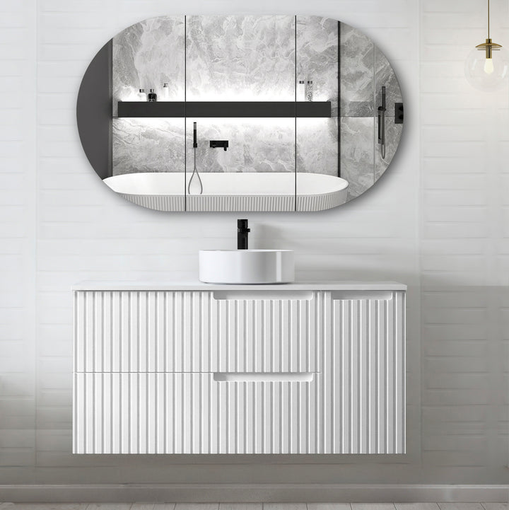 Noosa 900x450 White Shaving Cabinet - manufacturer image 1412_1.jpg