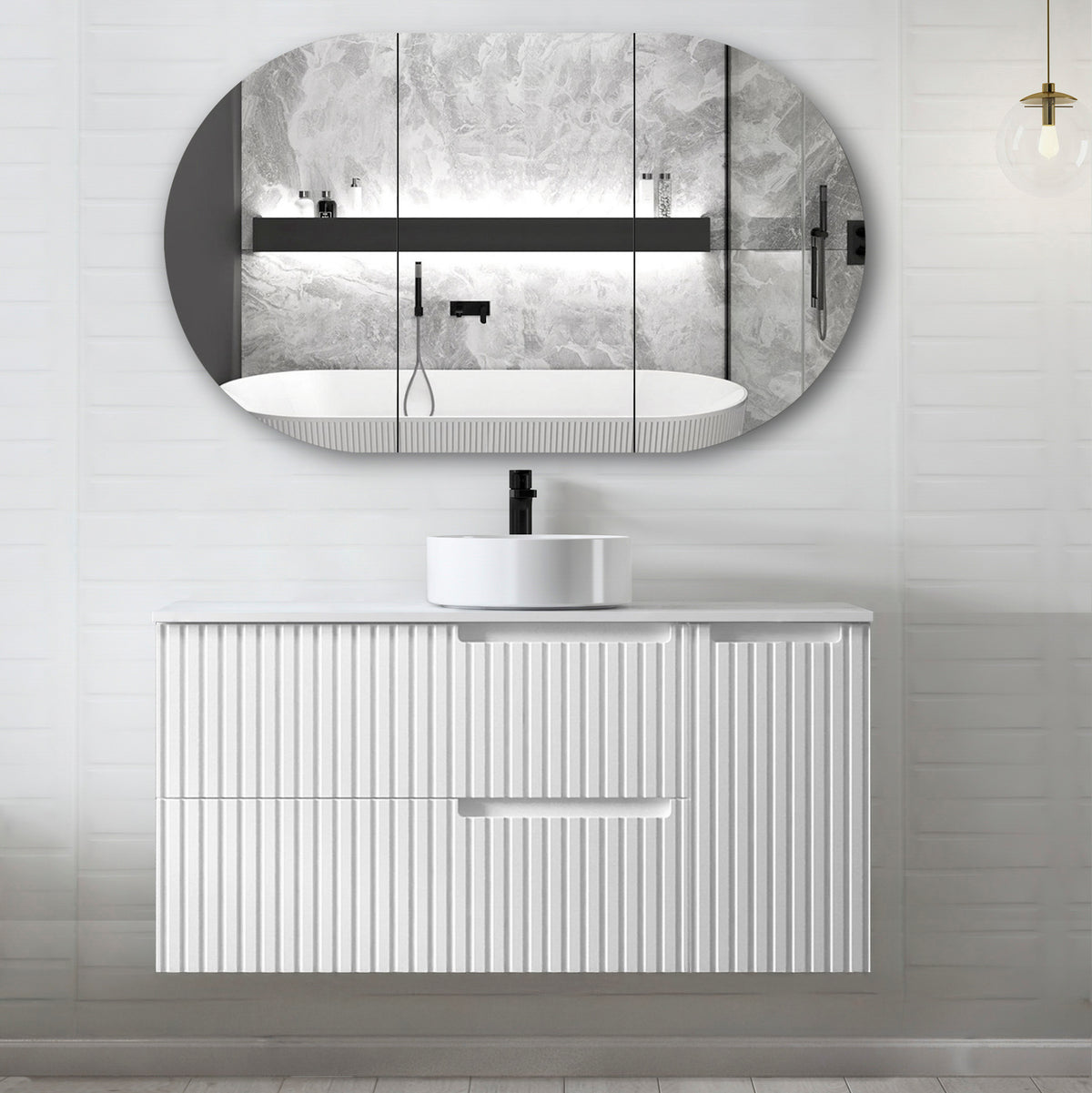 Newport 900x450 White Shaving Cabinet - manufacturer image 1412_1.jpg