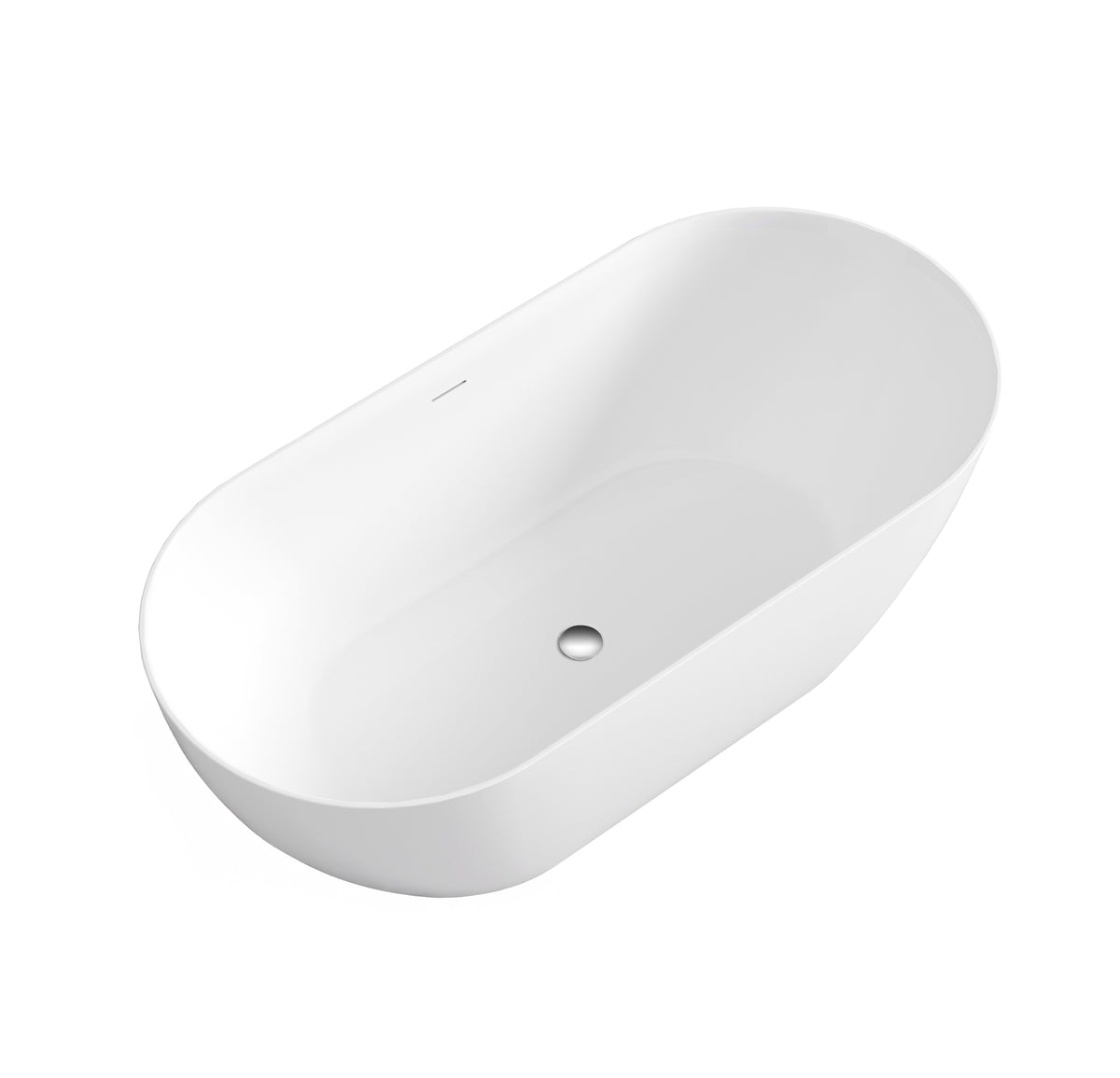 Attica Manolo 1530 Matte White Bath with Overflow