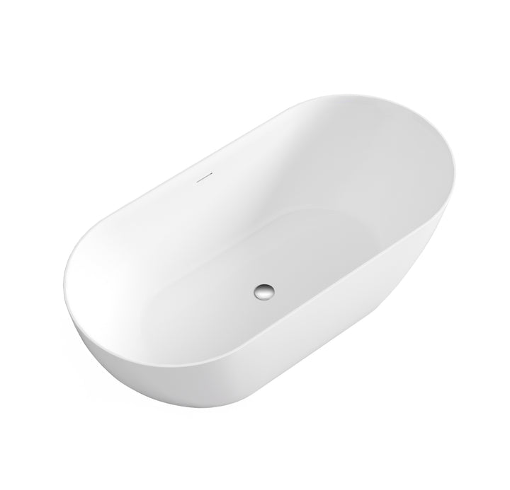 Attica Manolo 1530 Matte White Bath with Overflow