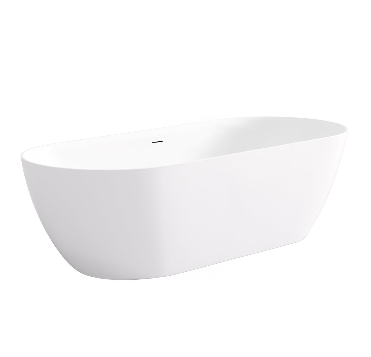 Attica Manolo 1700 Matte White Bath with Overflow
