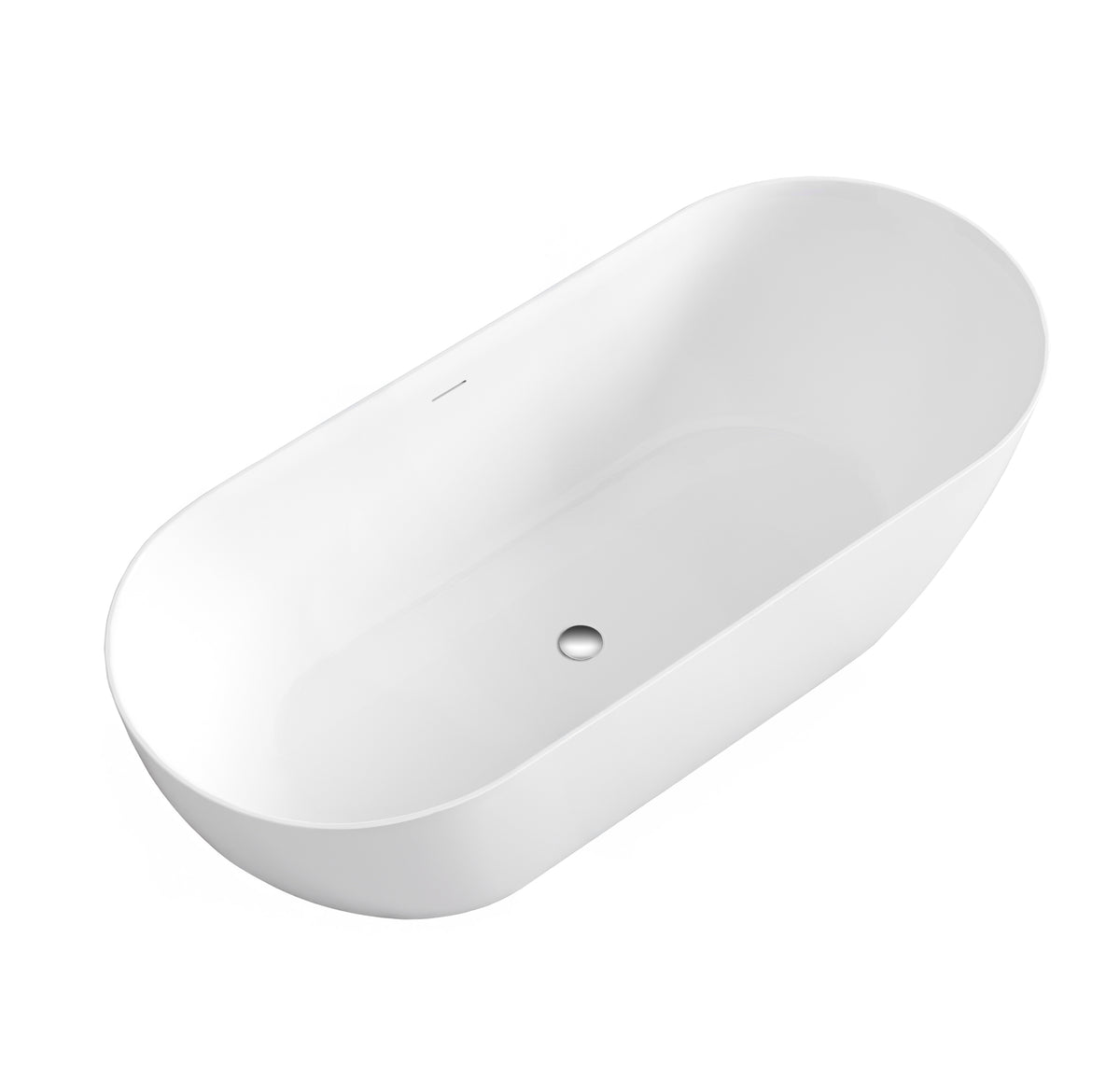 Attica Manolo 1700 Matte White Bath with Overflow
