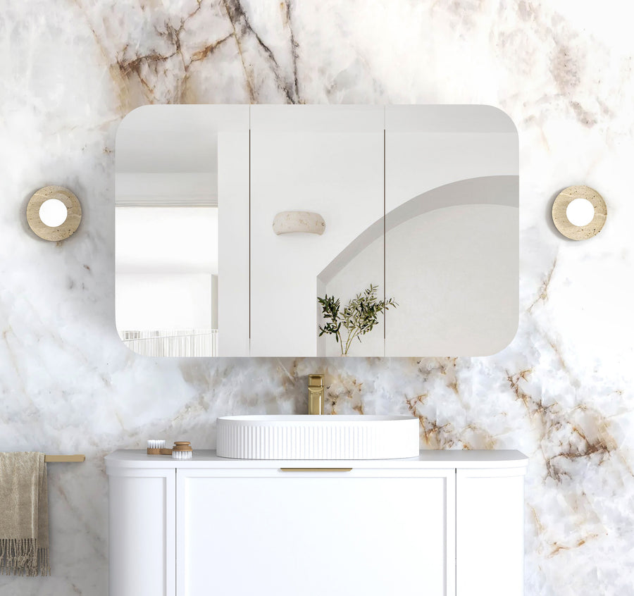 Newport 1200x750 White Shaving Cabinet