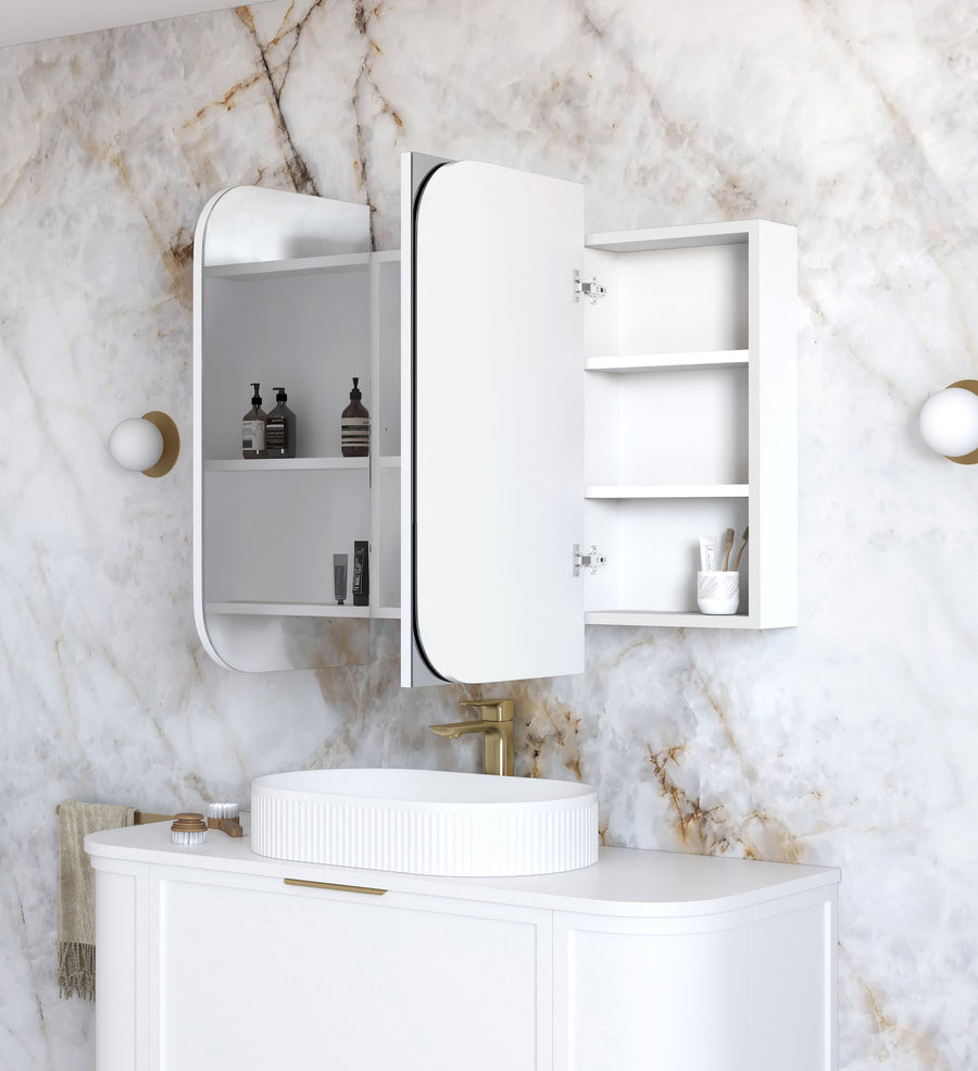 Newport 1200x750 White Shaving Cabinet