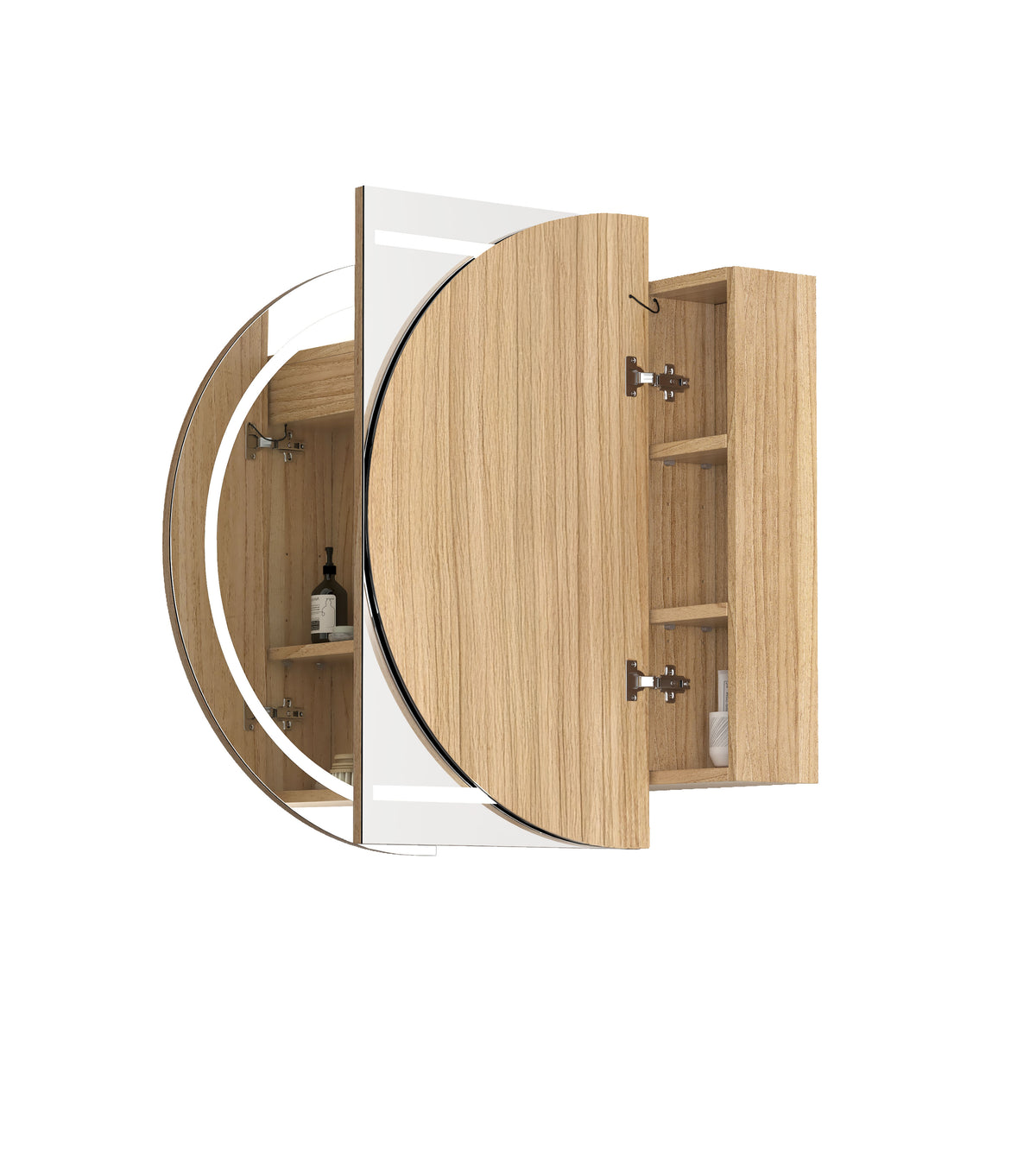 LED Bondi 1200(W)x750(H) Woodland Oak Shaving Cabinet Premium Edition view 2