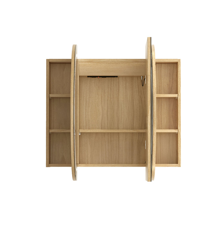 LED Bondi 1200(W)x750(H) Woodland Oak Shaving Cabinet Premium Edition view 3