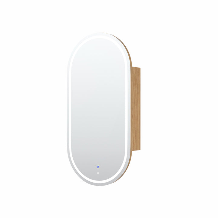 LED Noosa 900(H)x450(W) Woodland Oak Shaving Cabinet Premium Edition view 4