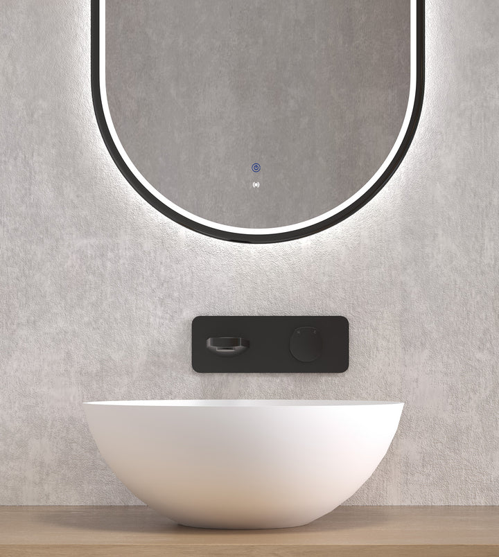 London Solid Surface 400x400x150 Matte White Basin NF