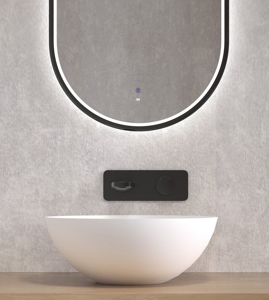 London Solid Surface 400x400x150 Matte White Basin NF