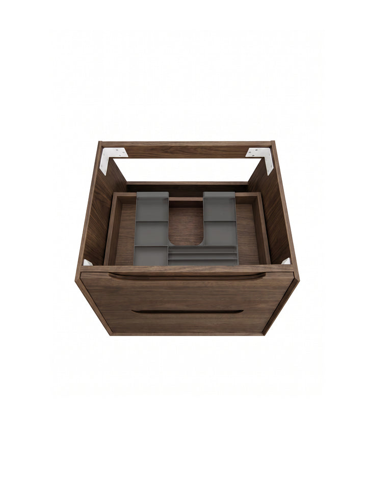 Byron 600mm Sable Walnut Wall Hung Vanity