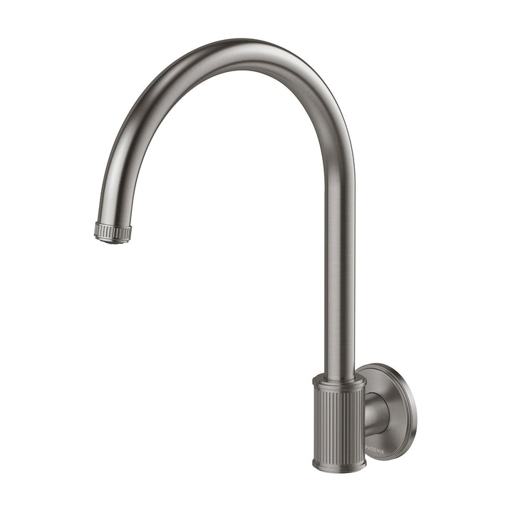Wiltern Wall Sink Outlet 180mm - Brushed Carbon