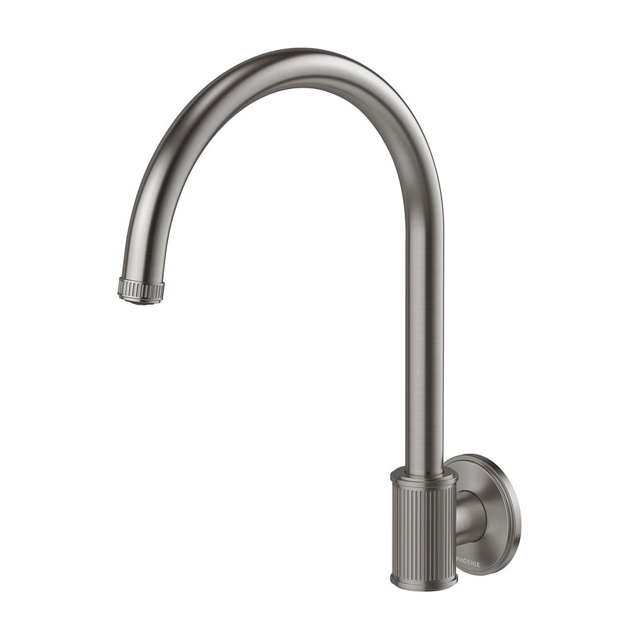 Wiltern Wall Sink Outlet 180mm - Brushed Carbon
