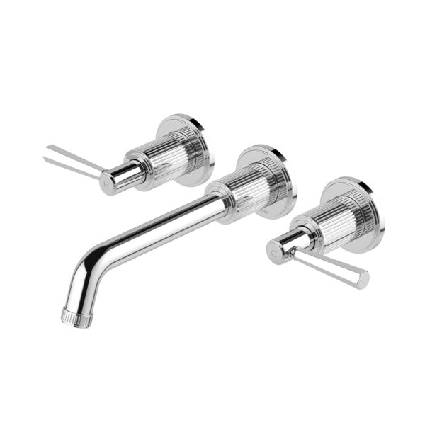 Wiltern Wall Basin / Bath Tap Set 190mm - Chrome