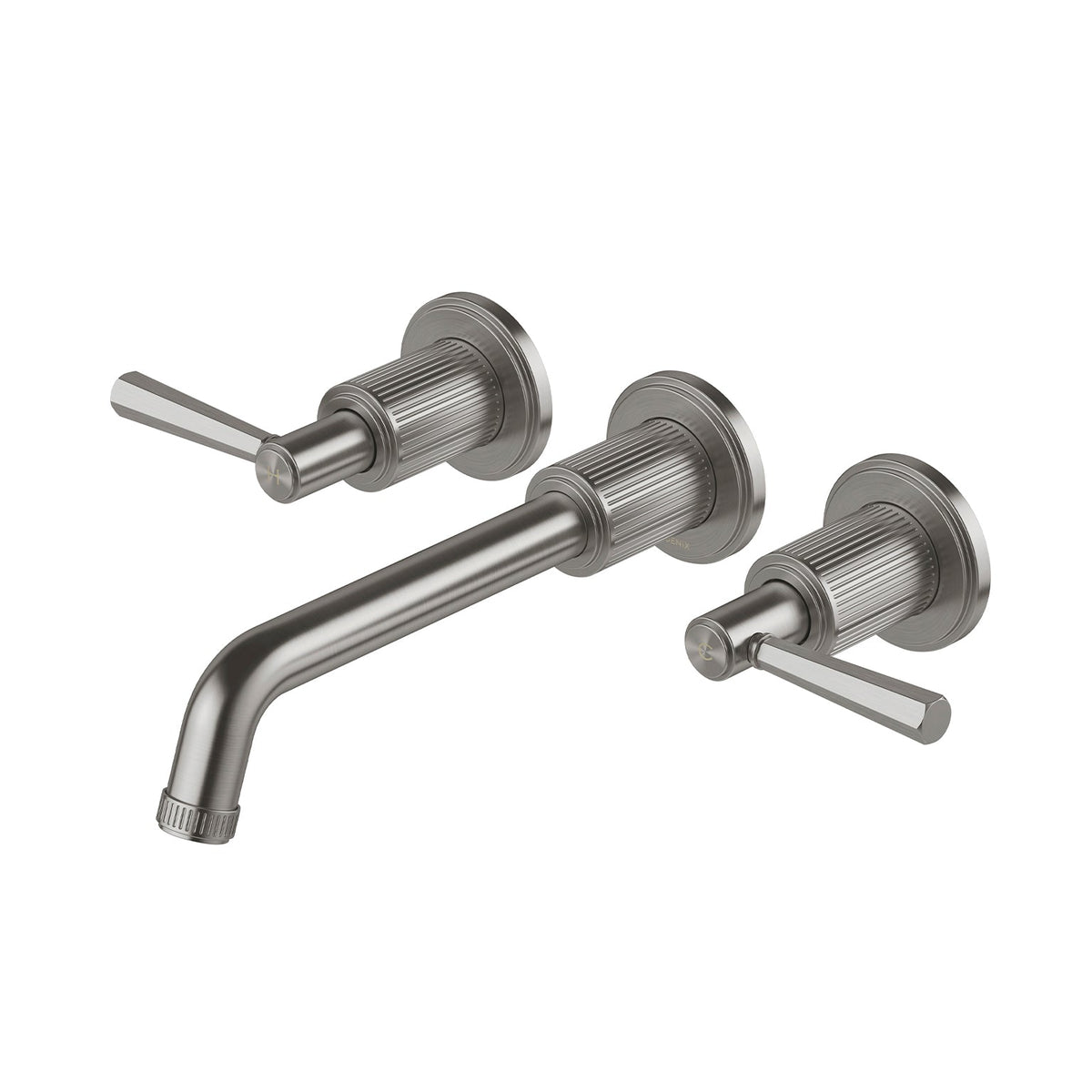 Wiltern Wall Basin / Bath Tap Set 190mm - Brushed Carbon