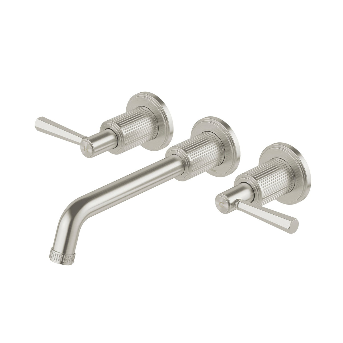 Wiltern Wall Basin / Bath Tap Set 190mm - Brushed Nickel