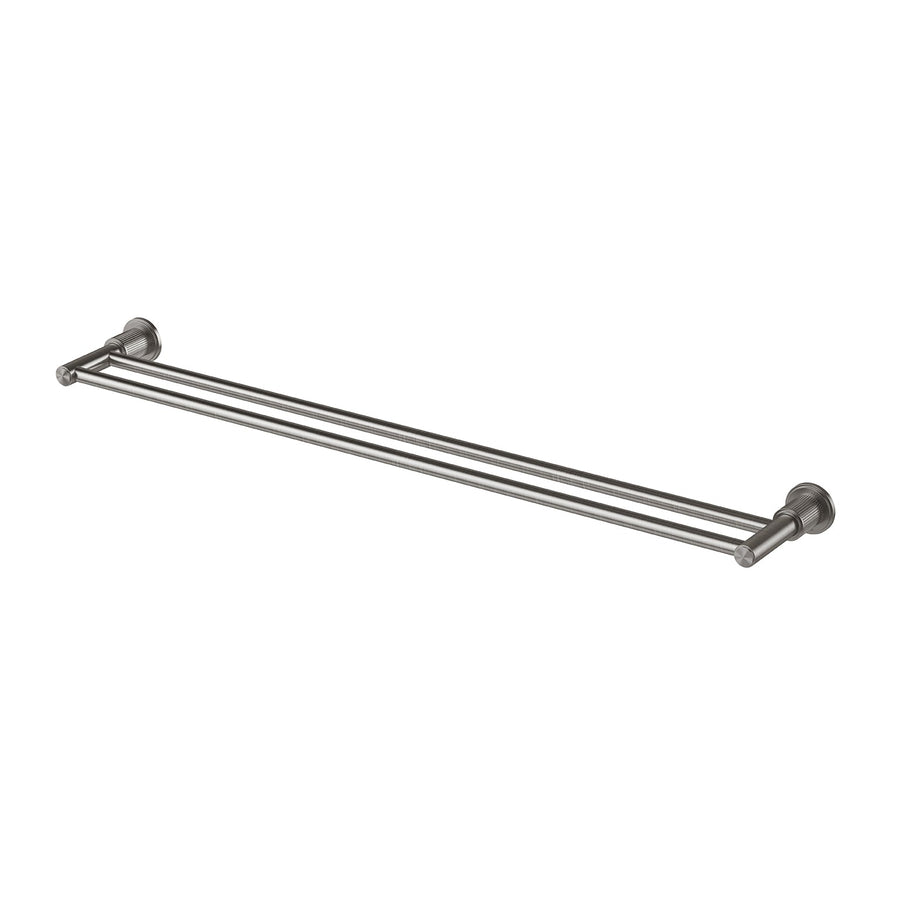 Wiltern Double Towel Rail 800mm - Brushed Carbon