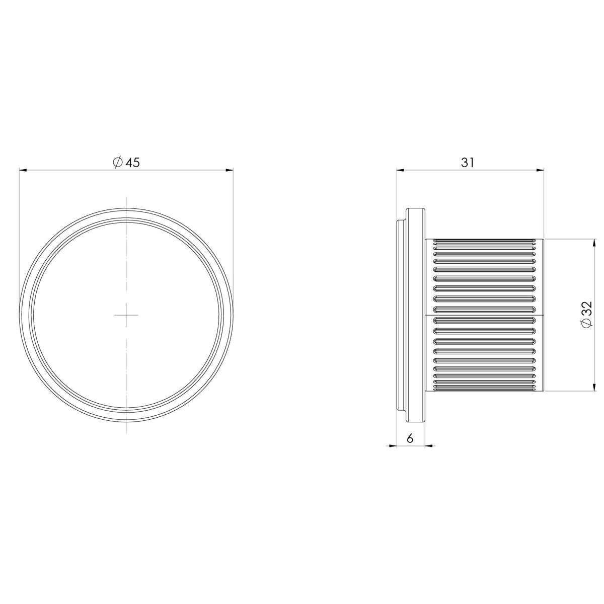 Specification diagram - Wiltern Robe Hook