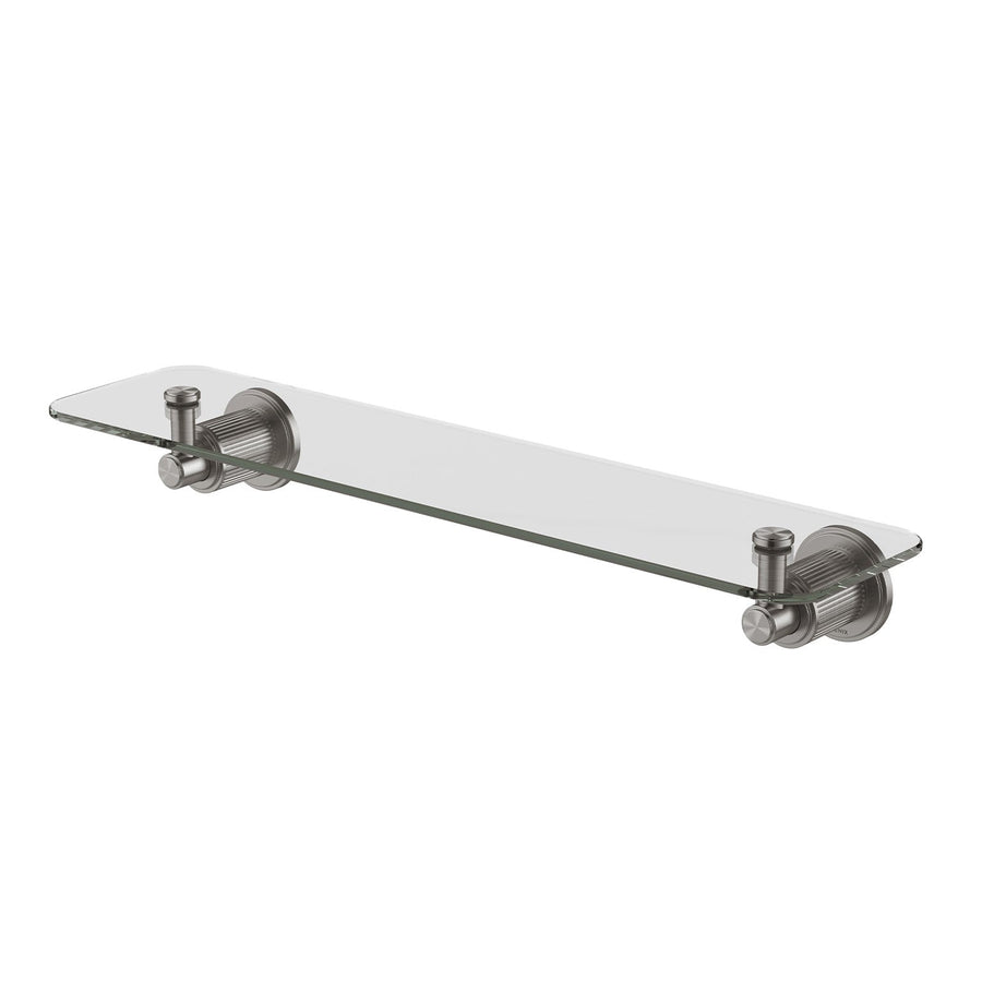 Wiltern Glass Shelf 450mm - Brushed Carbon
