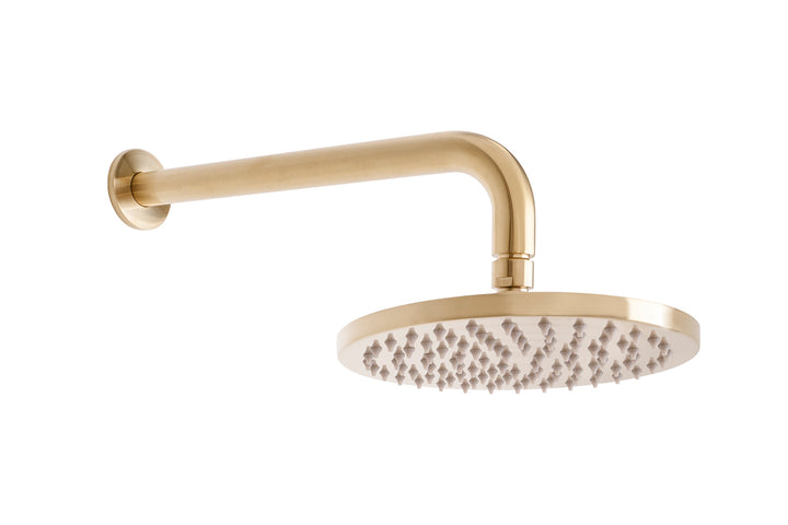Bloom Shower Rose & Arm - Light Brushed Brass
