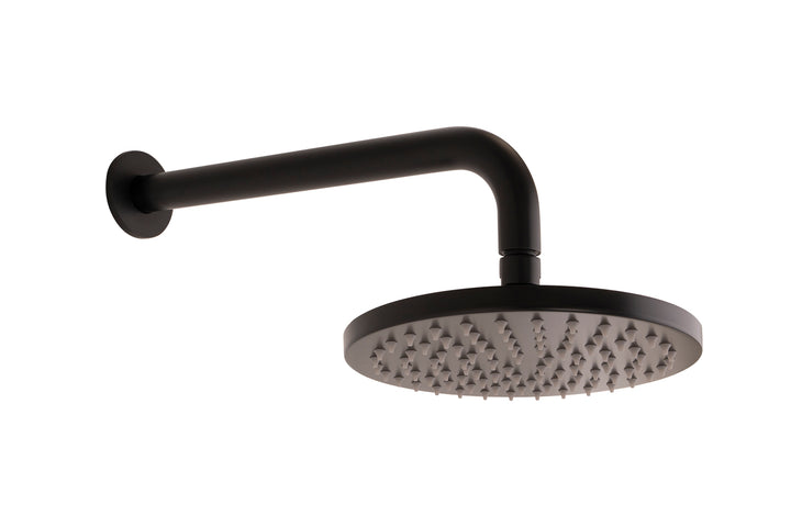 Bloom Shower Rose &amp; Arm - Matte Black