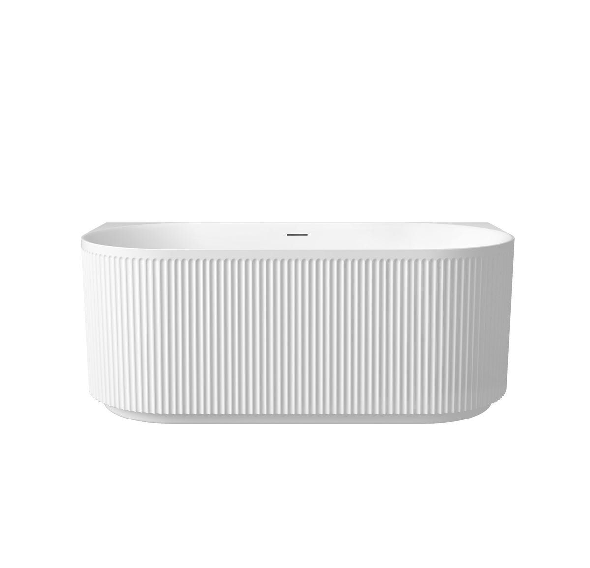 Attica Havana 1500 Matte White BTW Multi-fit Fluted Bath with Overflow