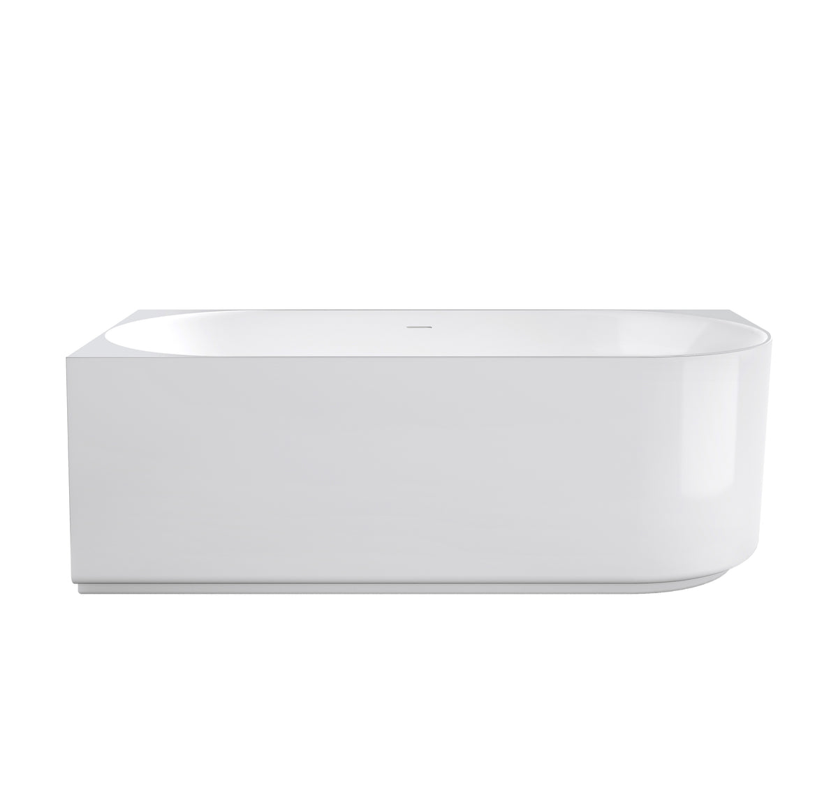 Attica Celine Left Corner 1500 Gloss White Bath with Overflow - main view