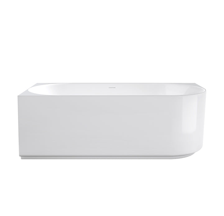 Attica Celine Left Corner 1500 Gloss White Bath with Overflow - main view