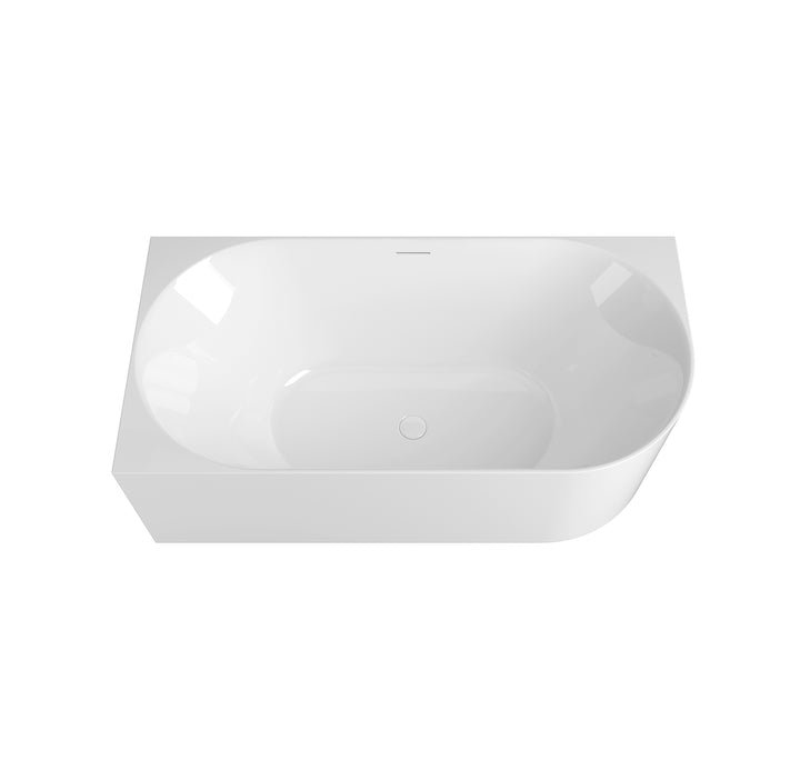 Attica Celine Left Corner 1500 Gloss White Bath with Overflow - view 2