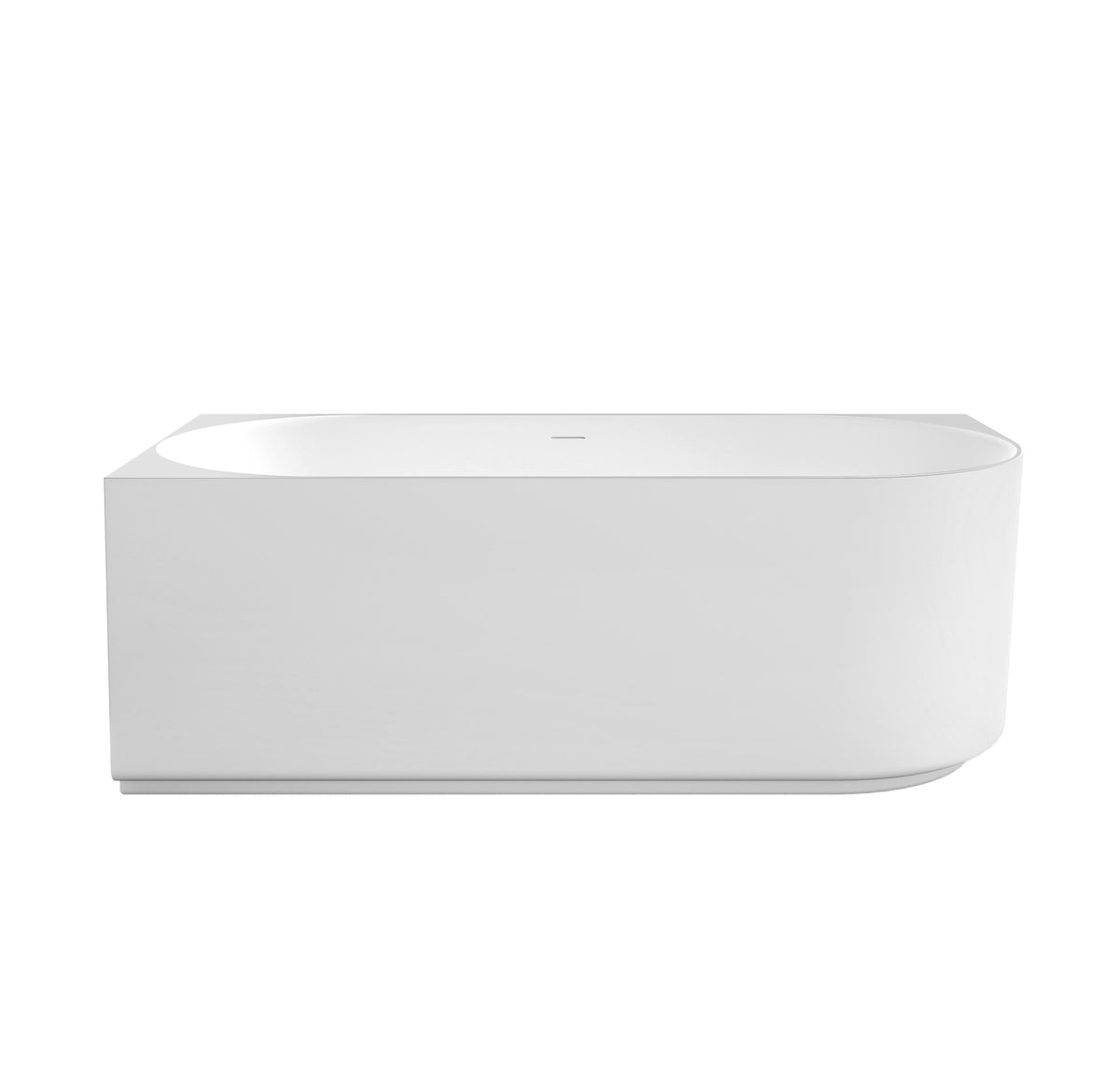 Attica Celine Left Corner 1500 Matte White Bath with Overflow - main view