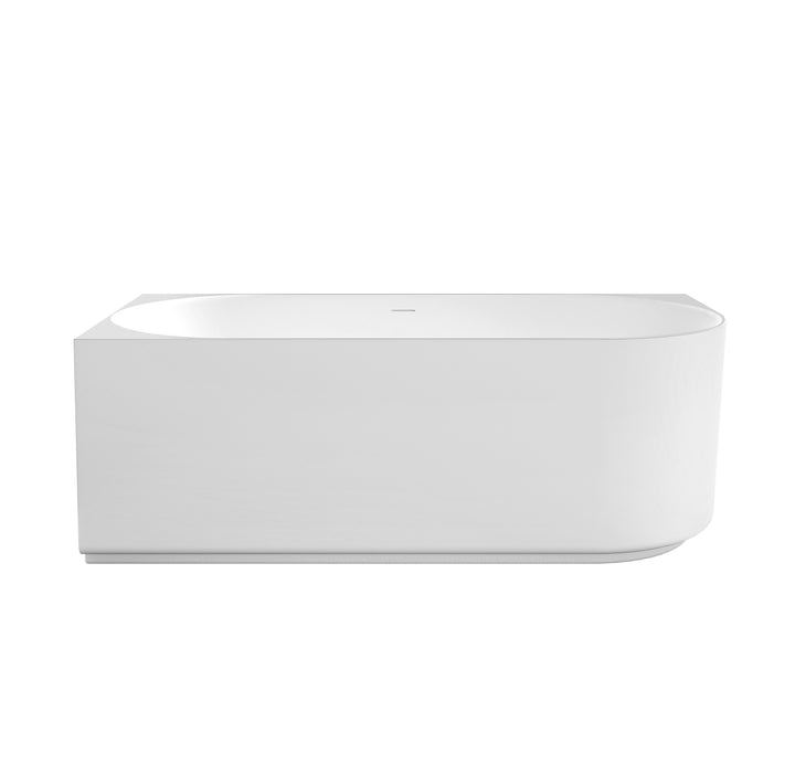 Attica Celine Left Corner 1500 Matte White Bath with Overflow - main view