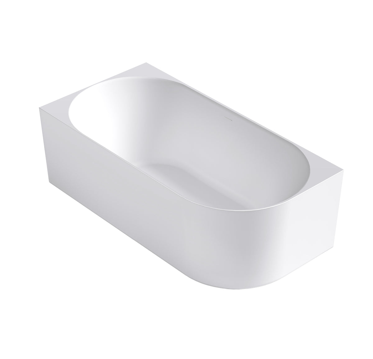 Attica Celine Left Corner 1500 Matte White Bath with Overflow - view 3