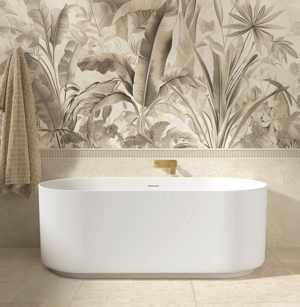Attica Celine 1500 Matte White Bath with Overflow - main view
