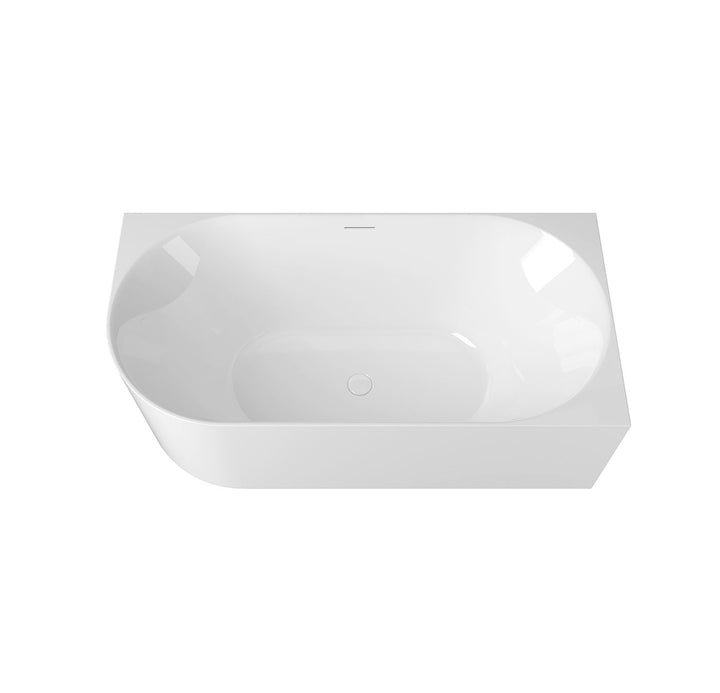 Attica Celine Right Corner 1500 Gloss White Bath with Overflow