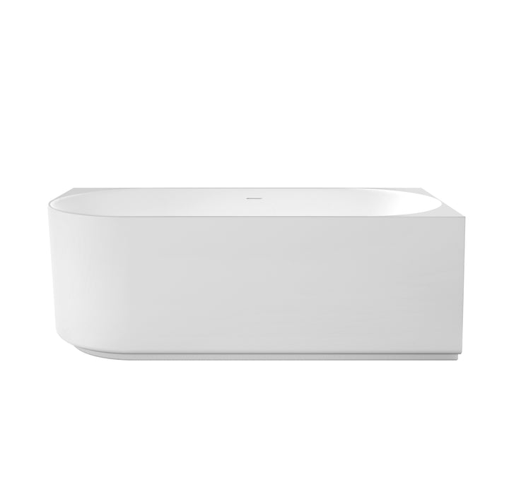 Attica Celine Right Corner 1500 Matte White Bath with Overflow - main view